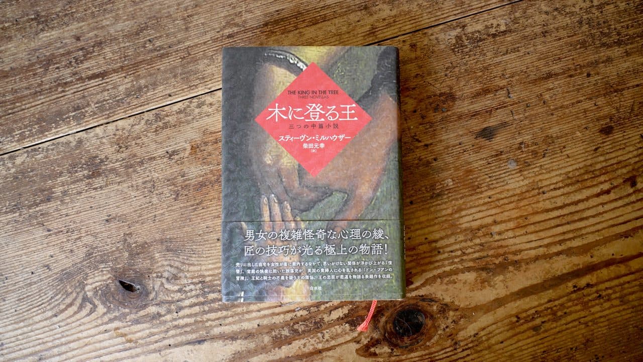 スティーヴン・ミルハウザー『木に登る王 三つの中篇小説』柴田元幸訳(白水社)。帯に「男女の複雑怪奇な心理の綾、匠の技巧が光る極上の物語!」